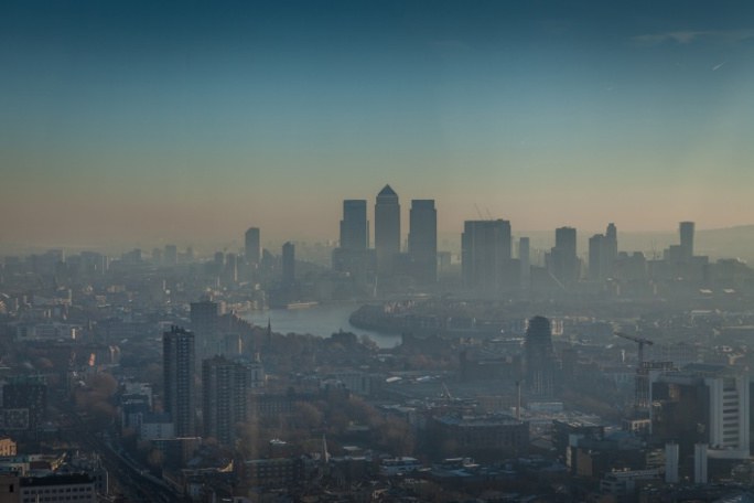 Stadt im Smog